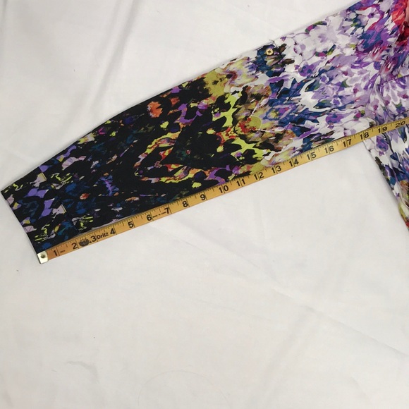 Calvin Klein- Button up, roll sleeve top, multi colored - Picture 8 of 11